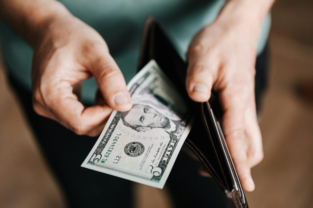 Man counting cash