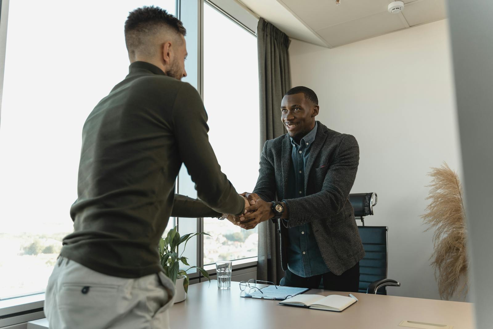 Man having a meeting with mediator