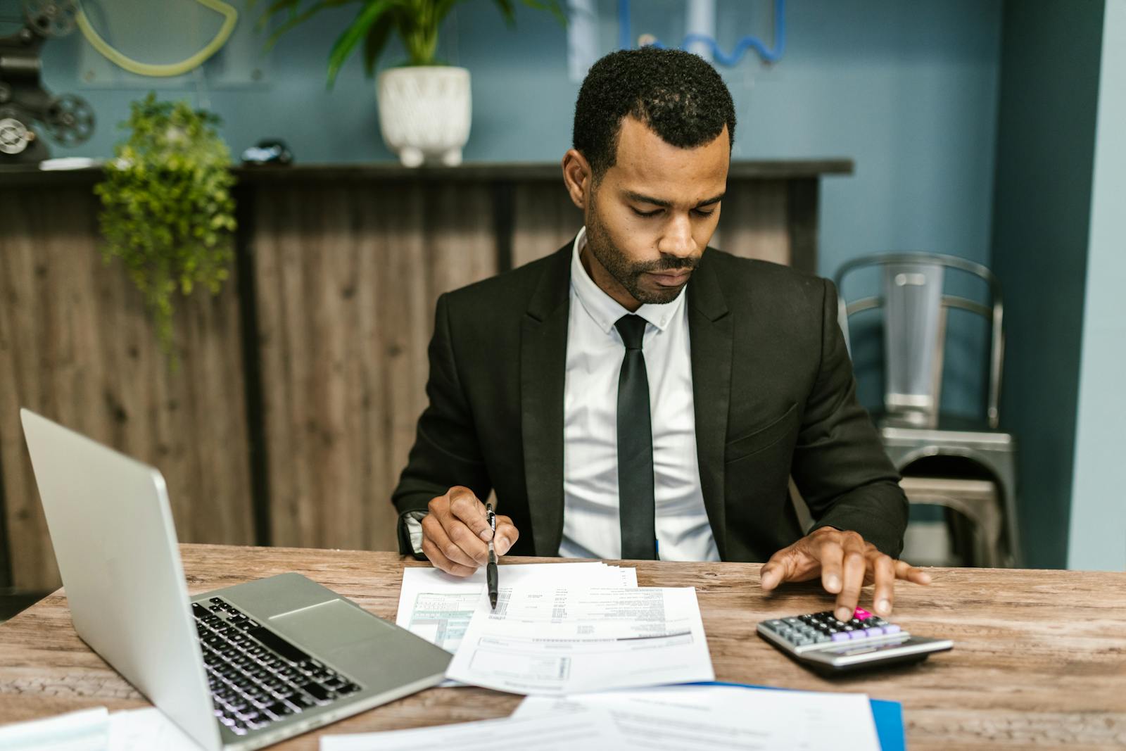 Man calculating alimony